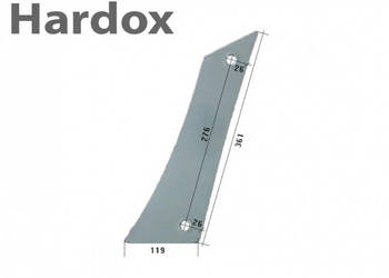 Pierś HARDOX VST1170/L części do pługa GASSNER