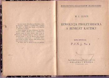 (5678) REWOLUCJA PROLETARIACKA A RENEGAT KAUTSKY – W.I. LENI
