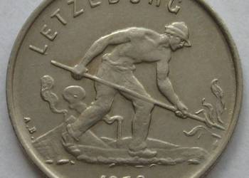 Luksemburg 1 frank 1952  - hutnik - stan 1/2