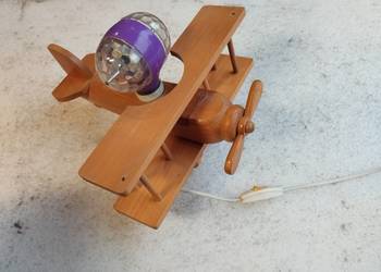 Drewniany samolot lampka żyrandol