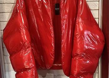 Kurtka bomberka czerwona Red Boxy Puffer Bomber BoohooMan