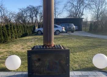 Wkład kominkowy żeliwny z rurą