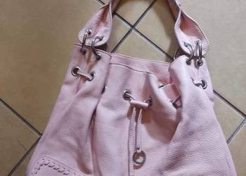 Genuine Leather made in italy duża torba shopper z naturalnej skóry