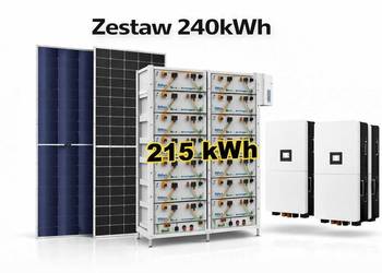 Zestaw budżetowy 240 kWh HV(panele,3x inwerter,3 fazy,magazyn 215 kWh)