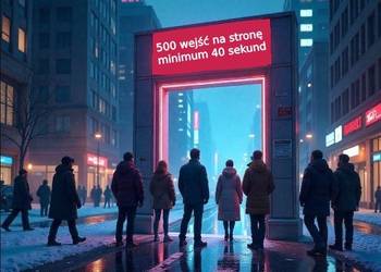 500 unikalnych wejść na Twoją stronę / 40 sekund