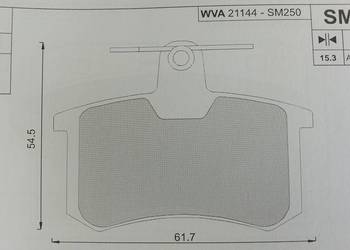 SM250.1  Klocki hamulcowe kpl. tył ALFA ROMEO 164; AUDI 100 C2, 100 C3, 80