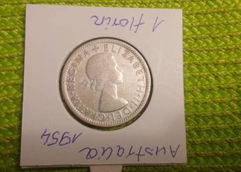 moneta srebrna Australii 1 florin z 1954