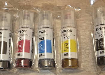 Nowe, oryginalne tusze 103 do EPSON, komplet 4 szt + 1szt gratis!