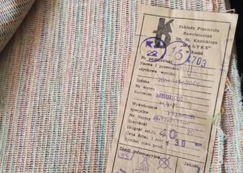 Kupon materiału 3,5 m z metką Bawełna -ALTEX Łódź vintage PRL