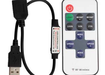 Kontroler taśmy LED Mini ściemniacz RF zdalny interfejs USB