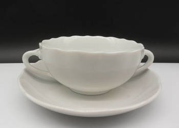 HUTSCHENREUTHER-Maria Theresia Biała filiżanka do zupy ze spodkiem