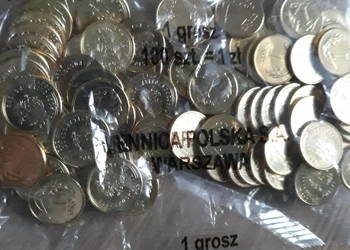 1 Grosz x 100 szt. 2021 r-menniczy woreczek