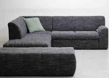 SWŁ Nowy narożnik z funkcją spania + PUFA rogówka KANAPA sofa popielata