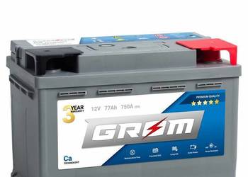 Akumulator 77Ah 750A GROM Premium - SOSNOWIEC