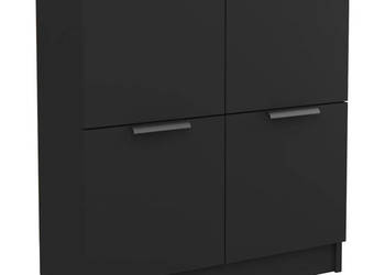 Szafka czarna 60x30x70 cm materiał drewnopochodny WM-811098