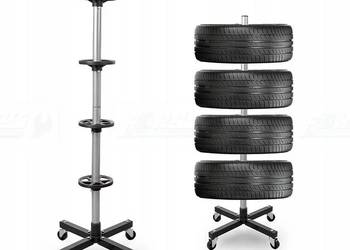Praktyczny pionowy stojak wieszak na cztery koła letnie / zimowe