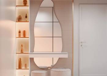 Lustro AQUALIS organiczne nieregularne dekoracyjne nowoczesne do salonu