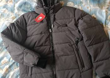 Kurtka zimowa The North Face - regular fit, odpinany kaptur, szara L
