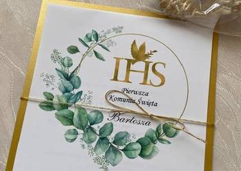 Zaproszenia na chrzest, komunię,
