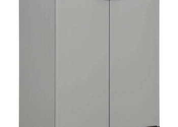 Kosz na na śmieci w formie szafki szaro-czarny 68x40x85 cm WM-340987