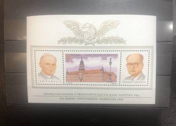 Blok Fi 132 Czysty ** Spotkanie Jana Pawła II z Gen. Jaruzelskim 1987