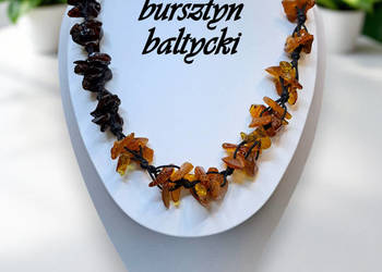 Korale z bursztynu, bursztyn bałtycki szyszki #390