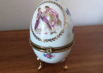 Jajko szkatułka porcelana vintage