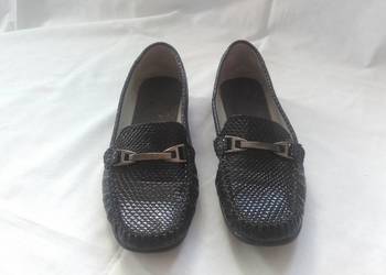 Buty damskie Mokasyny czarne r. 37,5 stan bdb