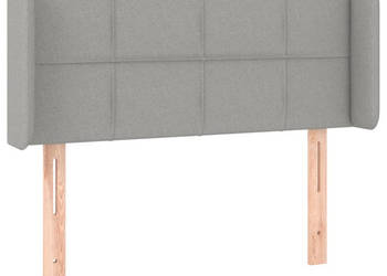Zagłówek do łóżka z LED jasnoszary 83x16x78/88 cm tkanina WM-3123210