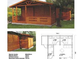 Drewniany domek letniskowy Lena I 32 + 11 m2
