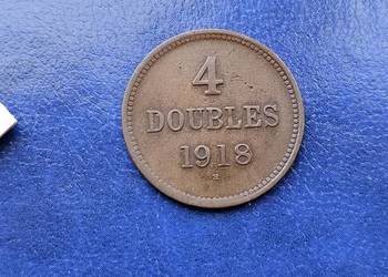 Stare monety 4 doubles 1918 Guernsey