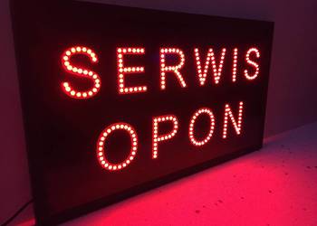 Reklama diodowa LED SERWIS OPON 80x40 cm zewnętrzna