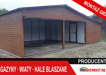 Garaż Blaszany WIELOSTANOWISKOWY 9x6 - Wiata - Romstal A24v9