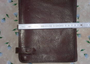 Naturalna skóra ! Skórzany,wojskowy mapnik.Ładny stan