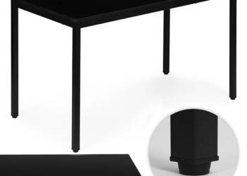 Stół do kuchni jadalni dla 4-5 osób biurko komputerowe 120x60 cm czarny Mo…