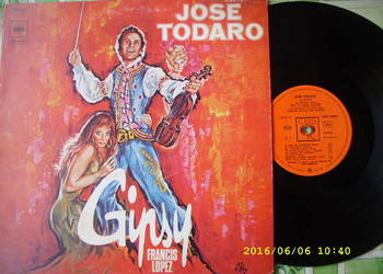 Folk plyta LP.; JOSE TODARO, FRANCIS LOPES--GIPSY