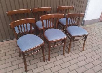 Krzesła PRL Stare Antyk Komplet 6 Sztuk Po Renowacji.