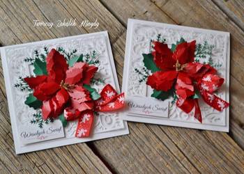 Kartka świąteczna Gwiazda betlejemska ręcznie robiona