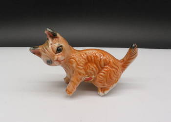 Figurka Kota Bone China Rudy Kotek Porcelana Kostna