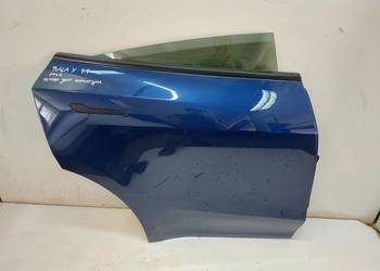 TESLA MODEL Y 2024r DRZWI PRAWE TYŁ NIEBIESKI PPSB 