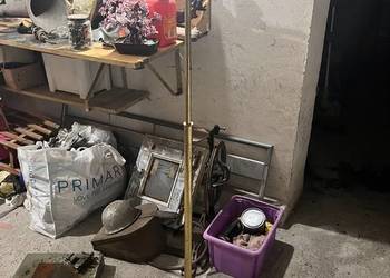 mosiężna lampa podłogowa  Holtkötter Leuchten w stylu vintage antyk