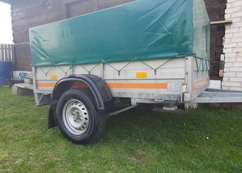 Przyczepka samochodowa z plandeką SYLAND 200x130 2014r. na resorach