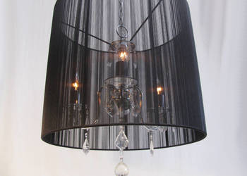 ~* Lampa wisząca * Czarna kryształki III * ~
