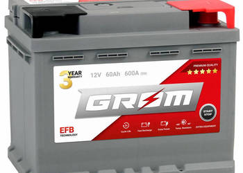 Akumulator GROM EFB START&STOP 60Ah 600A DOWÓZ TRÓJMIASTO