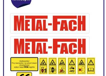 Naklejki Prasa Metalfach piktogramy ostrzegawcze nalepki