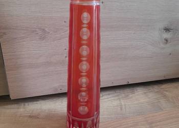 Wazon rubinowy-kryształ vintage prl lata 70