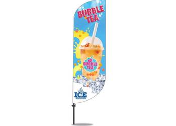 Flaga na maszcie BUBBLE TEA 240cm reklama do bubblle tea