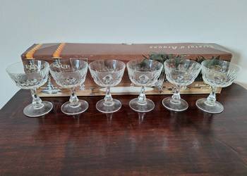 Cristal D'Arques France Pompadour zestaw 6 kieliszków kryształowych 9 cl o