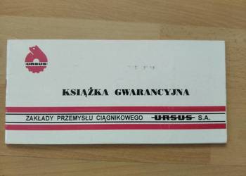 Ursus książka gwarancyjna oryginalna