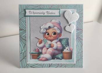 Kartka ręcznie robiona na Dzień Babci 4